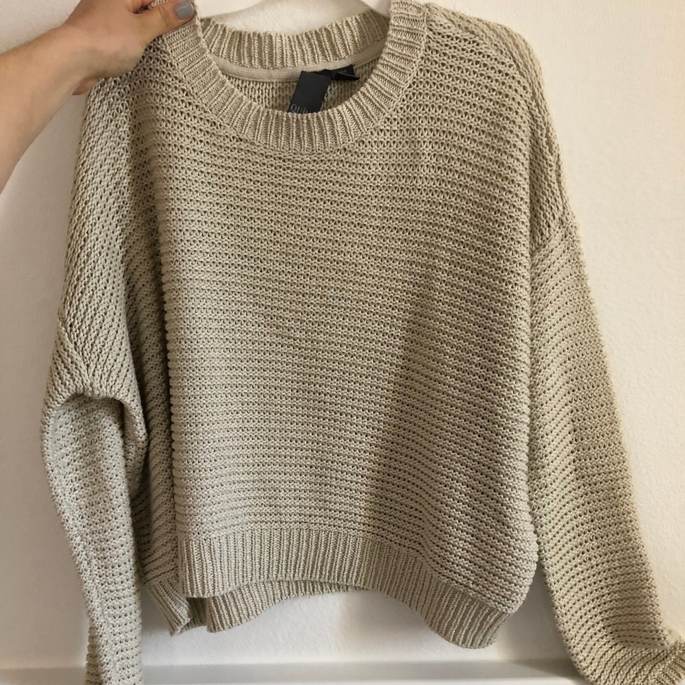 Quinn Cream Sweater; Women's Small